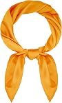 Satin Scarf Square Scarf Neck Hair Scarfs Handkerchief Bandanas for Women Men Costume Outfit Accessory 27.5 inch
