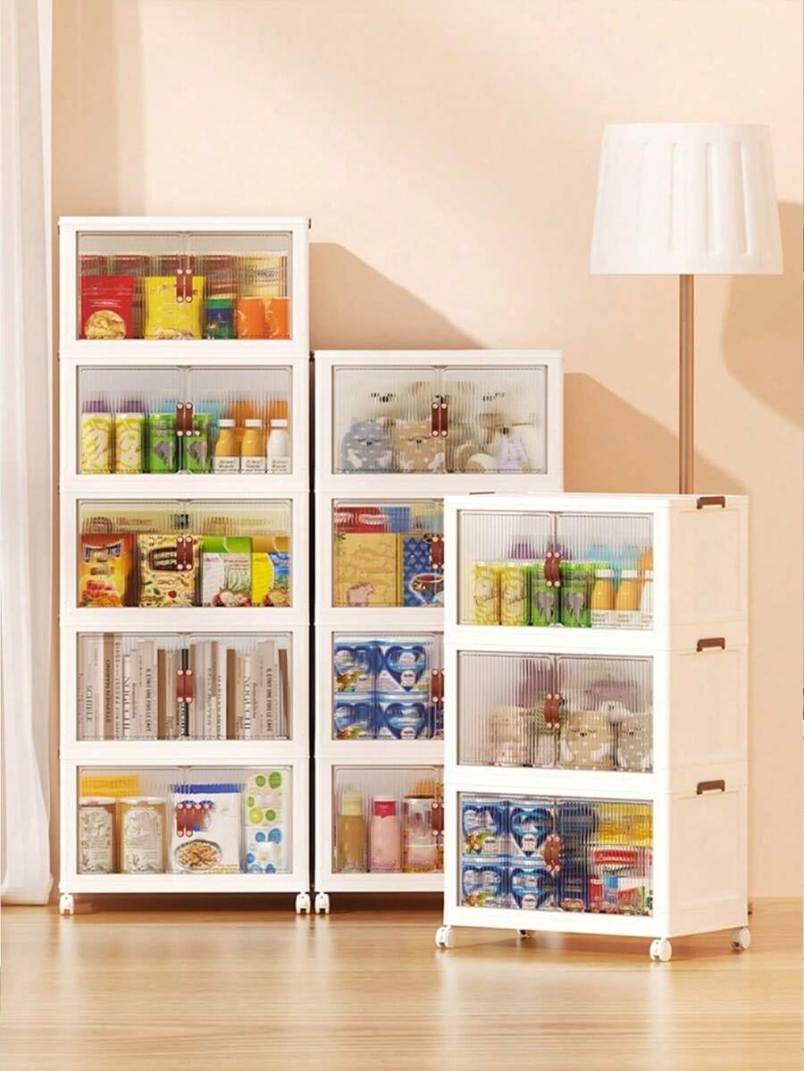 Amazon｜1個 折り畳み式プラスチック収納ボックス、1~5段積み重ね可能