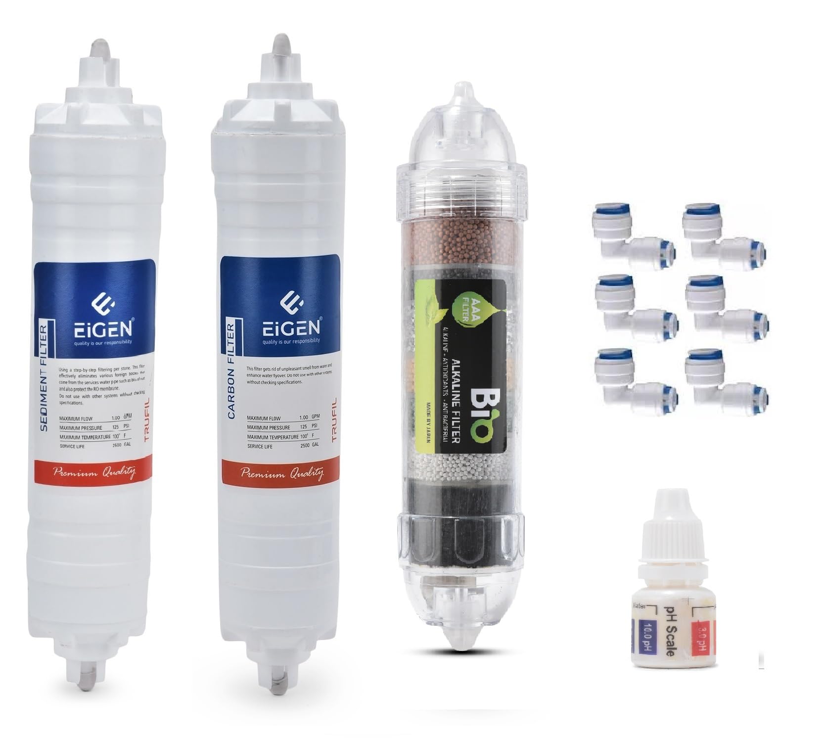 Eigen 8 Inch Bio Alkaline Cartridge, Carbon and Sediment Filter (Inline & Alkaline Service kit Suitable for All Domestic Water Purifiers)-picture-18