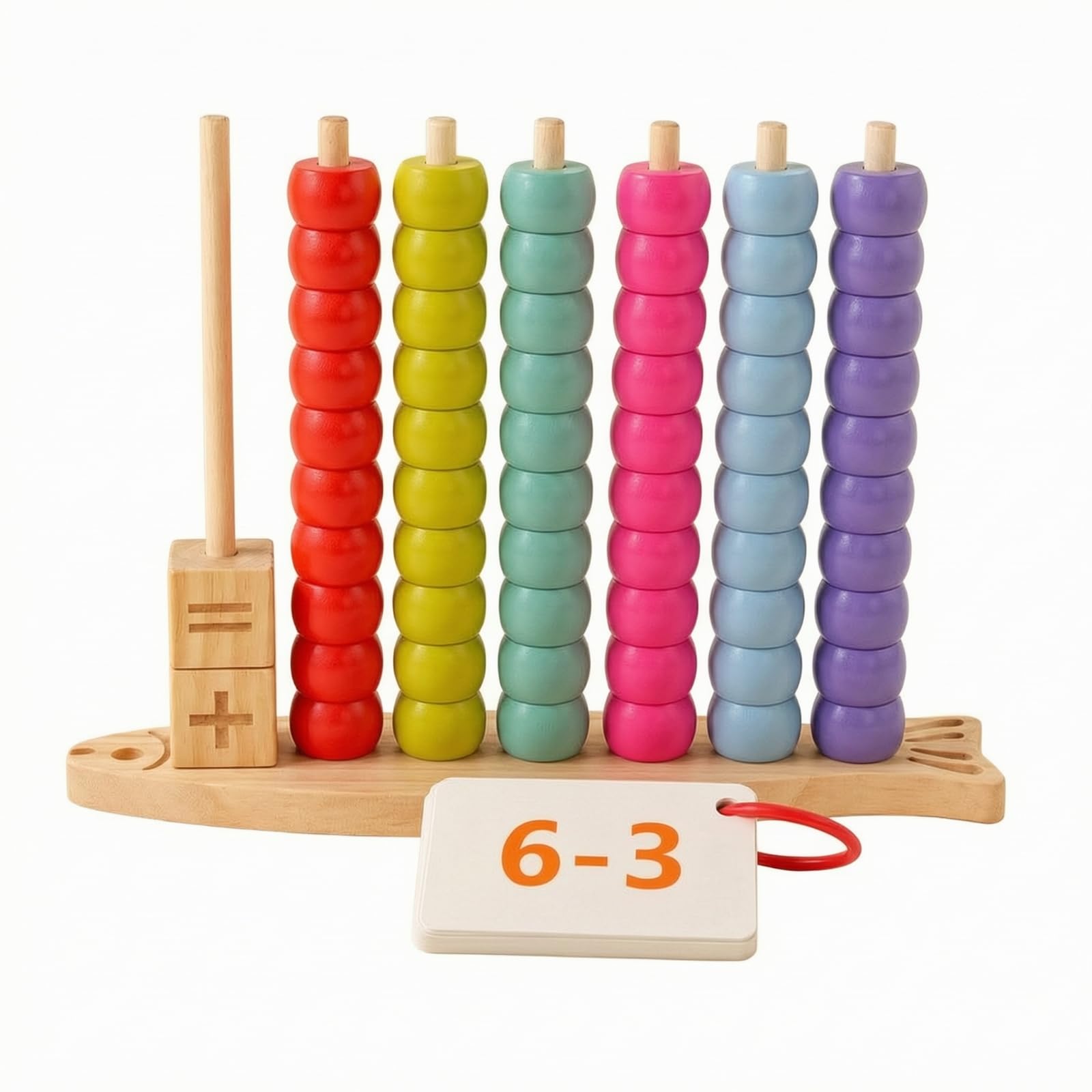 con Perline Aritmetico | Didattico, Naturale, Calcolatore, per Casa, Bambini, Neonati, Stile B