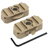 JFFCESTORE Tactical Airsoft Helmet ARC Rails Adapter 360 ° Rotation Fit 19mm Fast Helmet