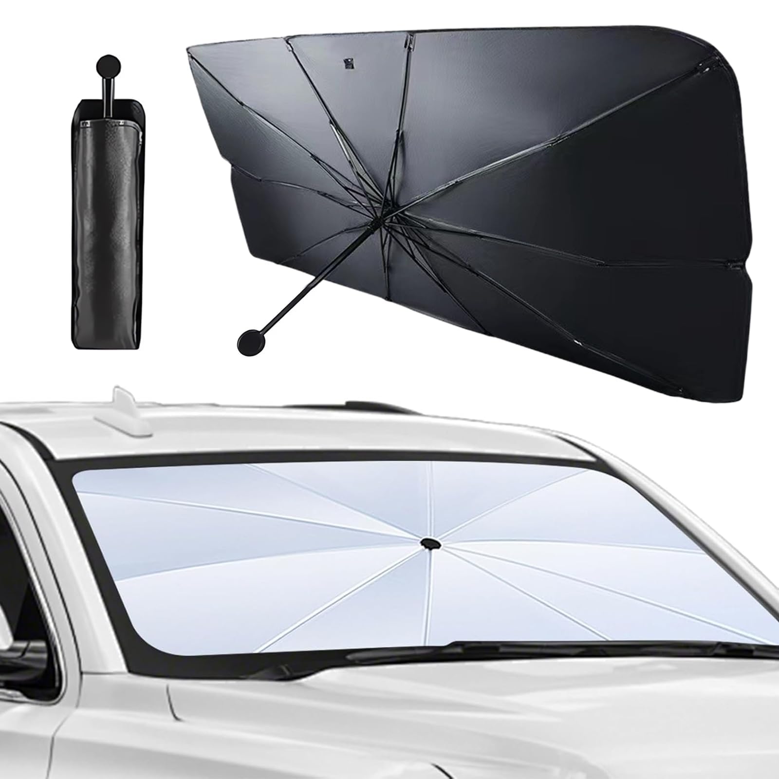 SYXWILTVU Car Windscreen Sunshade Umbrella for BMW 4er G22 G23 G24 2020-2024 2025, Nano Polymer Windshield Sun Shade Umbrella, Foldable UV Reflector Heat Shield Visor