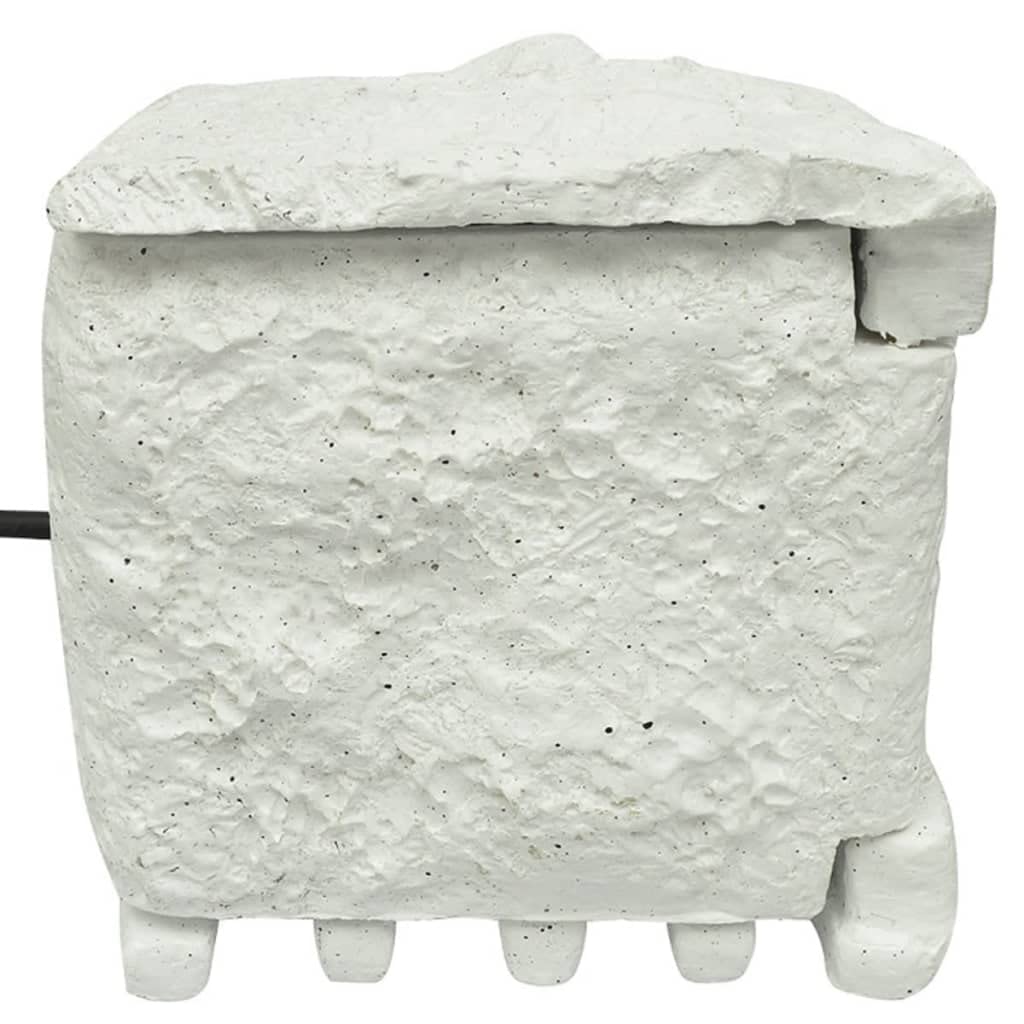 Generico Presa Elettrica da Esterno 4 Spine Impermeabile Resina Bianca,Bianco,3.69kg,40589