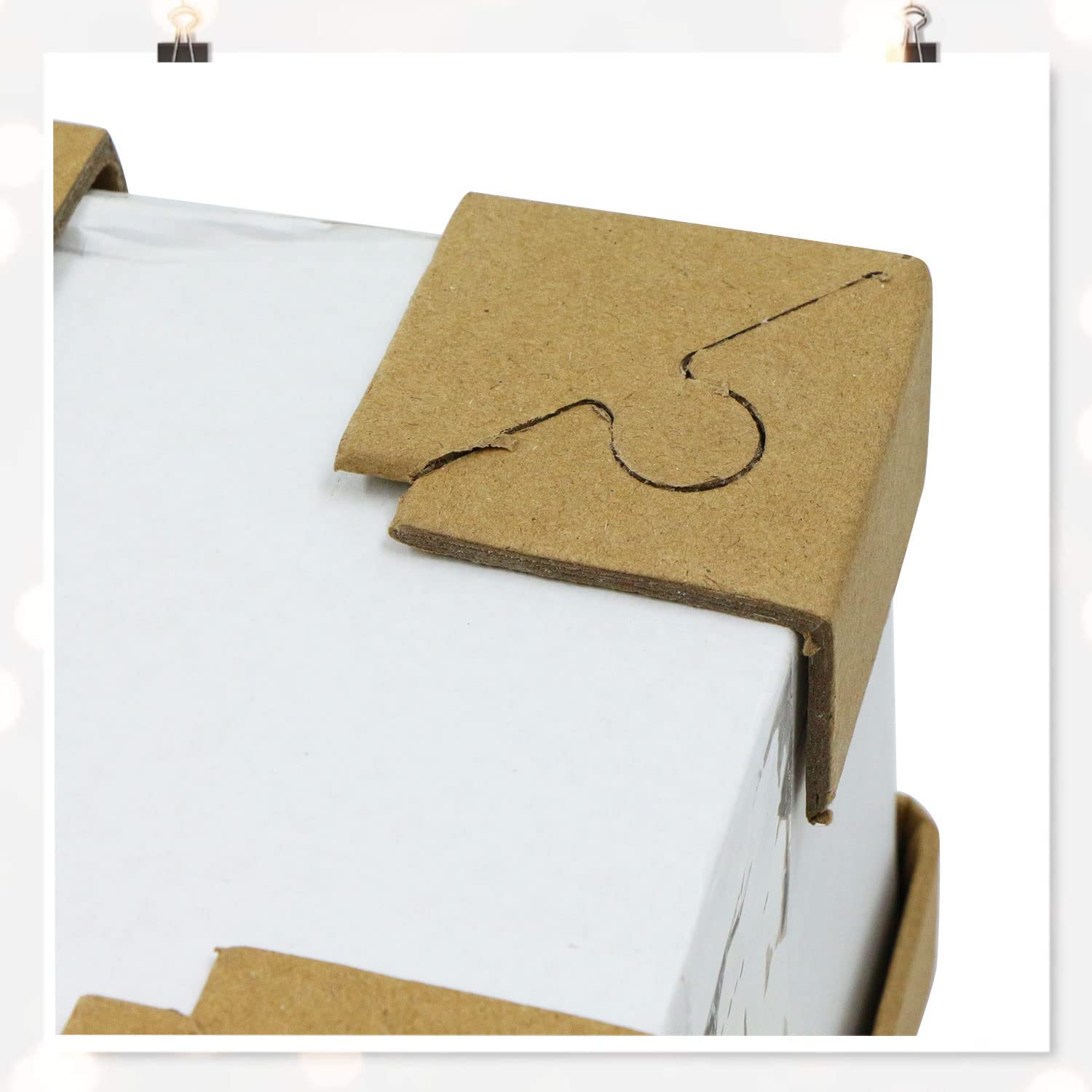 Coin Protecteurs Transporter Protège D'angle - Coins Protection en Carton avec Boucle pour Art Cadre Photo Cartons Emballage Cadres Pack Expédition Déménagement, 20 Pièces