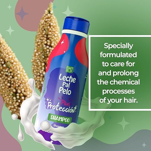 Miniatura 2 de Leche Pal Pelo Champú protector de color con proteína de quinoa y arroz, cabello teñido y tratado, suaviza e hidrata, sin SLS, vegano (14.9 onzas)