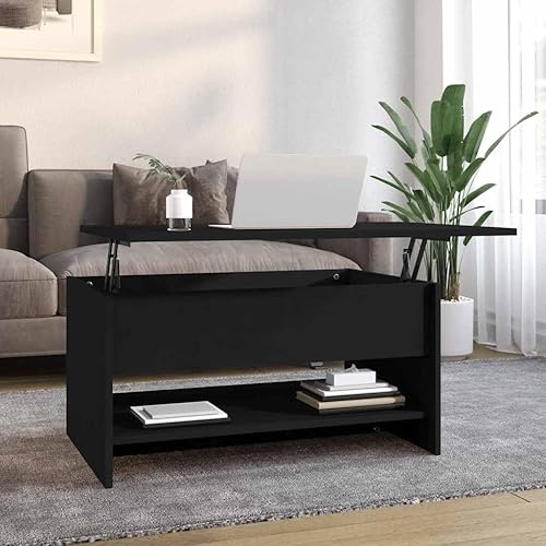 Miniatura 10 de Coffee Table Sonoma Oak Engineered Wood 19.7 x 31.5 x 15.7 in Adjustable Height for Living Room Center Mesa de Centro Storage Shelf