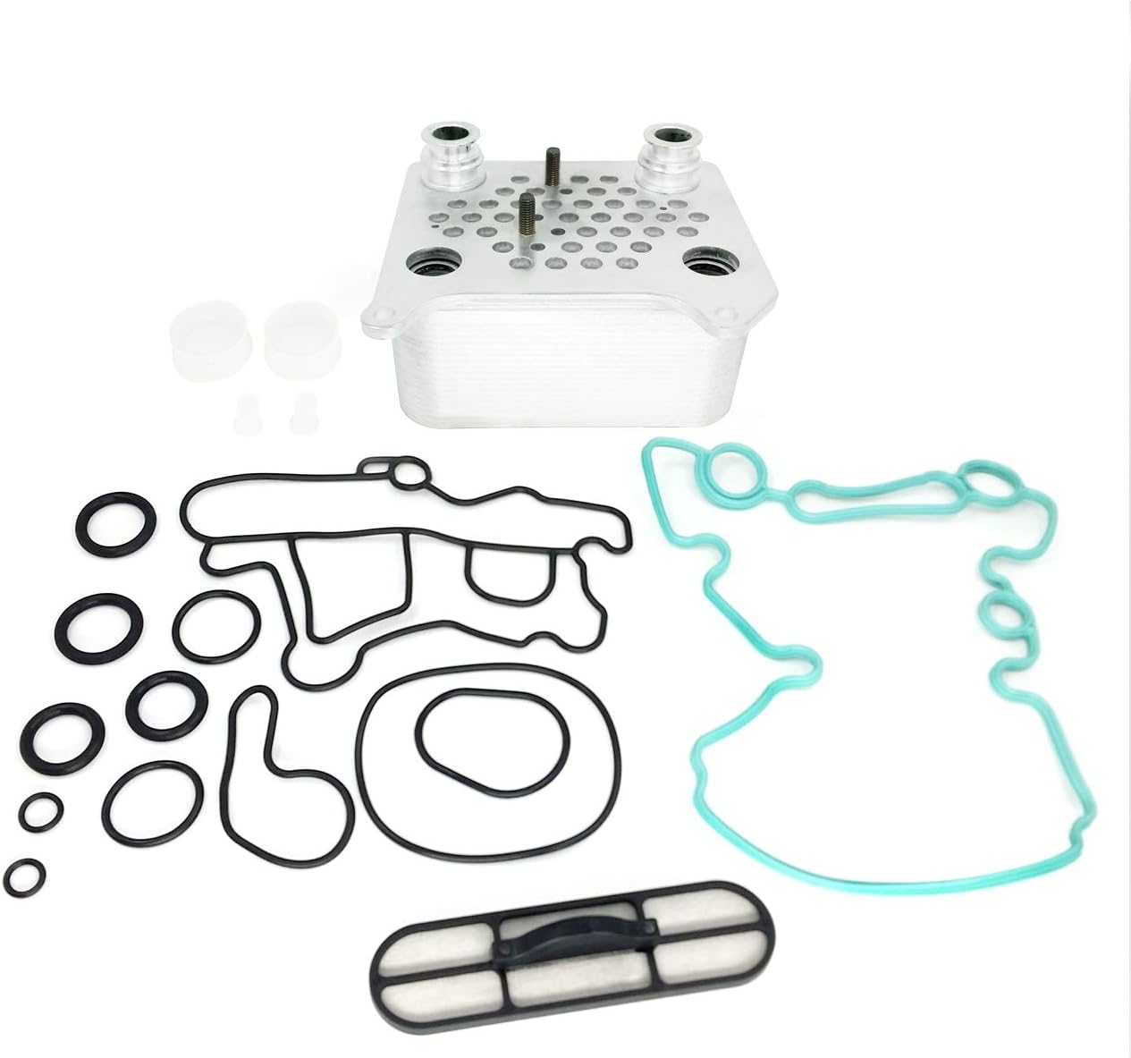 PartsFlow Upgraded Engine Oil Cooler Kit Compatible For Ford E-350 E-450 Super Duty E-350 Excursion 3C3Z6A642CA