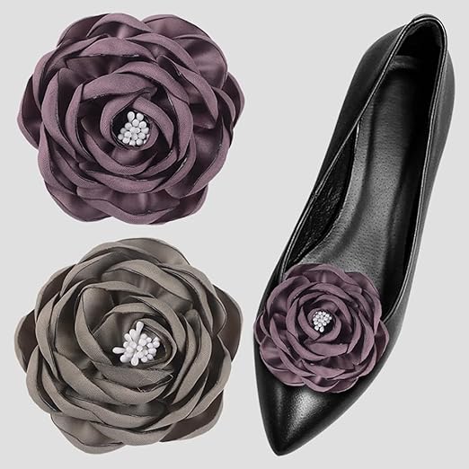 Clip Per Scarpe Con Fiore 3D - 4 Pezzi Decorazioni Staccabili Per Tacchi E Sandali - Foto 11