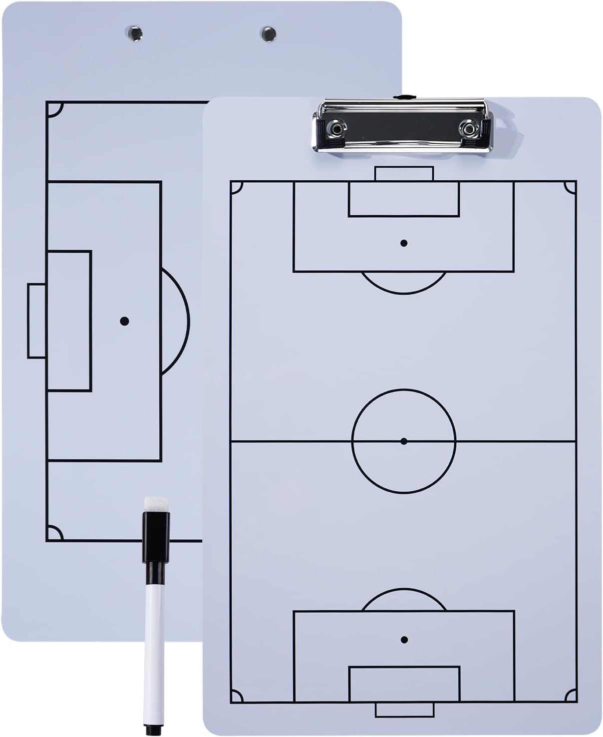Pure Vie Magnetic Soccer Coaching Board, Portable Soccer Whiteboard for Coaches, Soccer Tactics Clipboard with Dry Erase, Marker Pen, Magnets - Soccer Training Equipment for Teaching and Game Plan