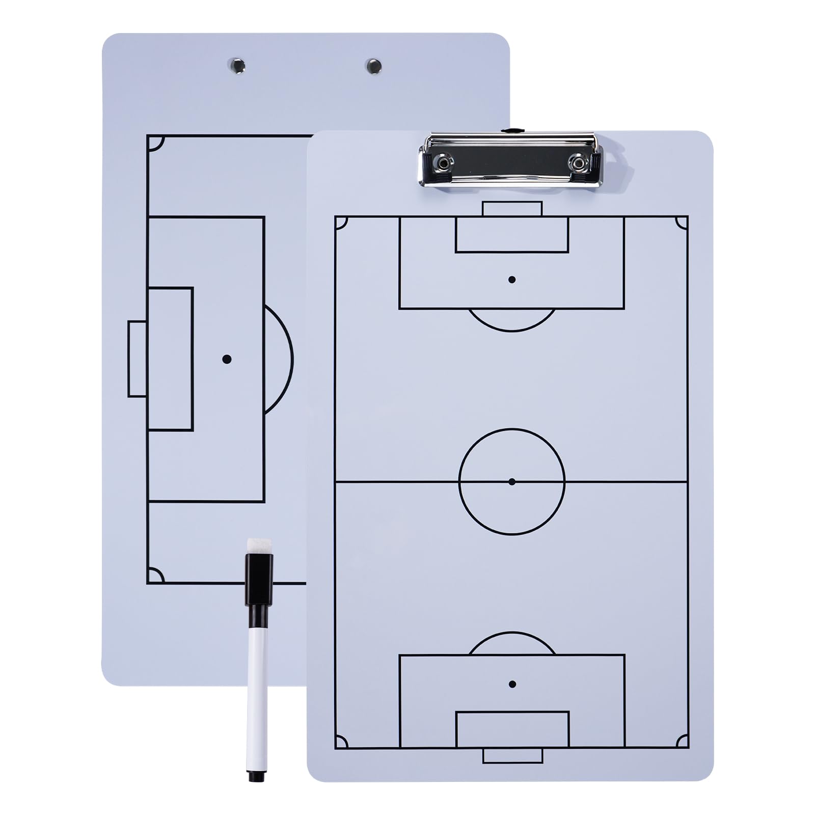 Pizarra Táctica de Fútbol Entrenador Magnética Plegable con Lapiceros Borrador