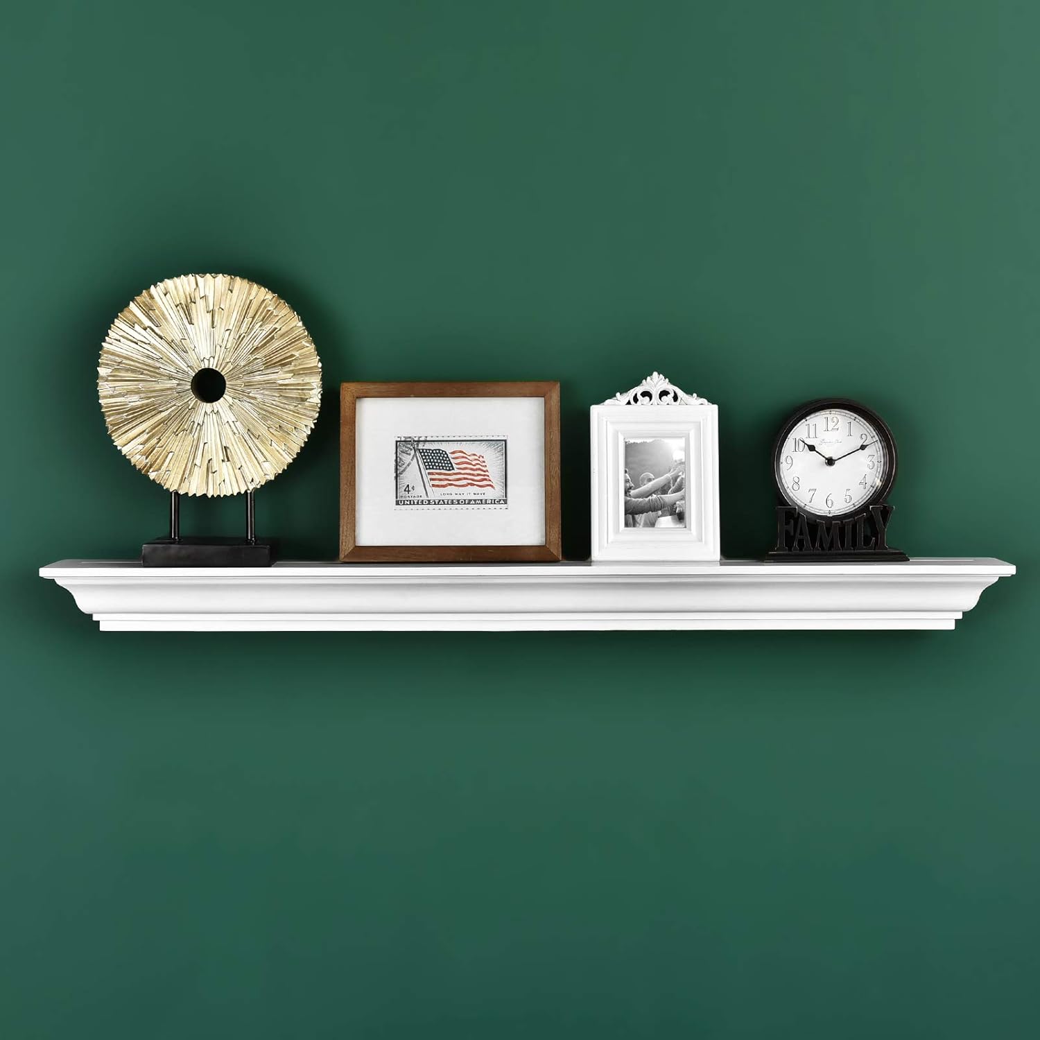 WELLAND Jefferson Crown Molding Floating Shelves Mantel Shelf (48Inch