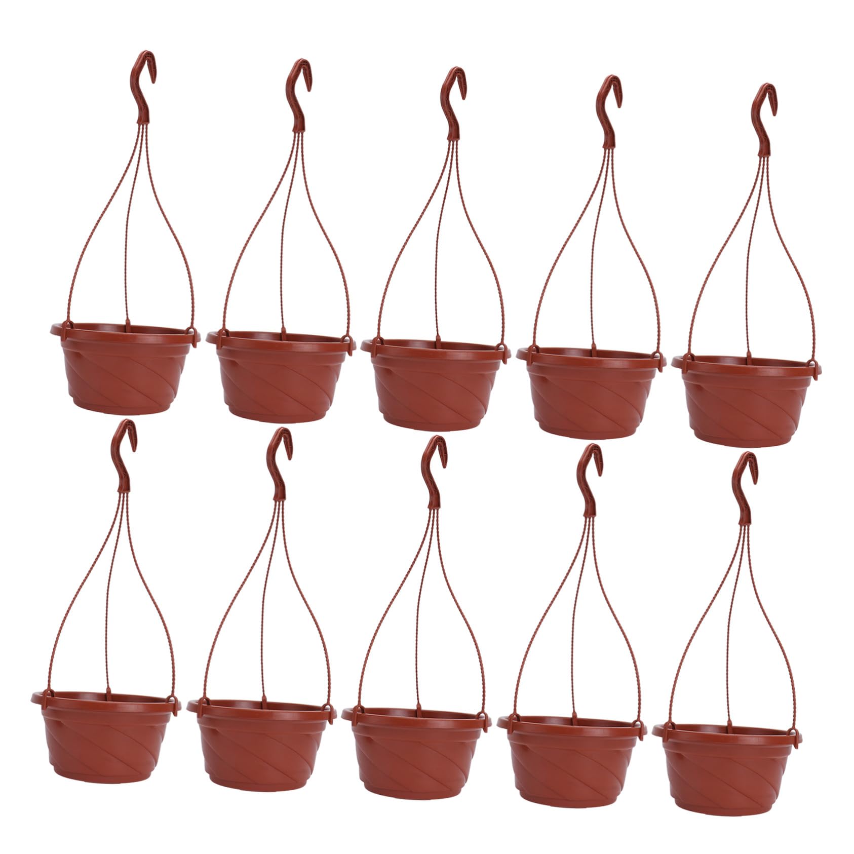 Pots de fleurs suspendus en plastique pour patio et bureau style simple lot de 10