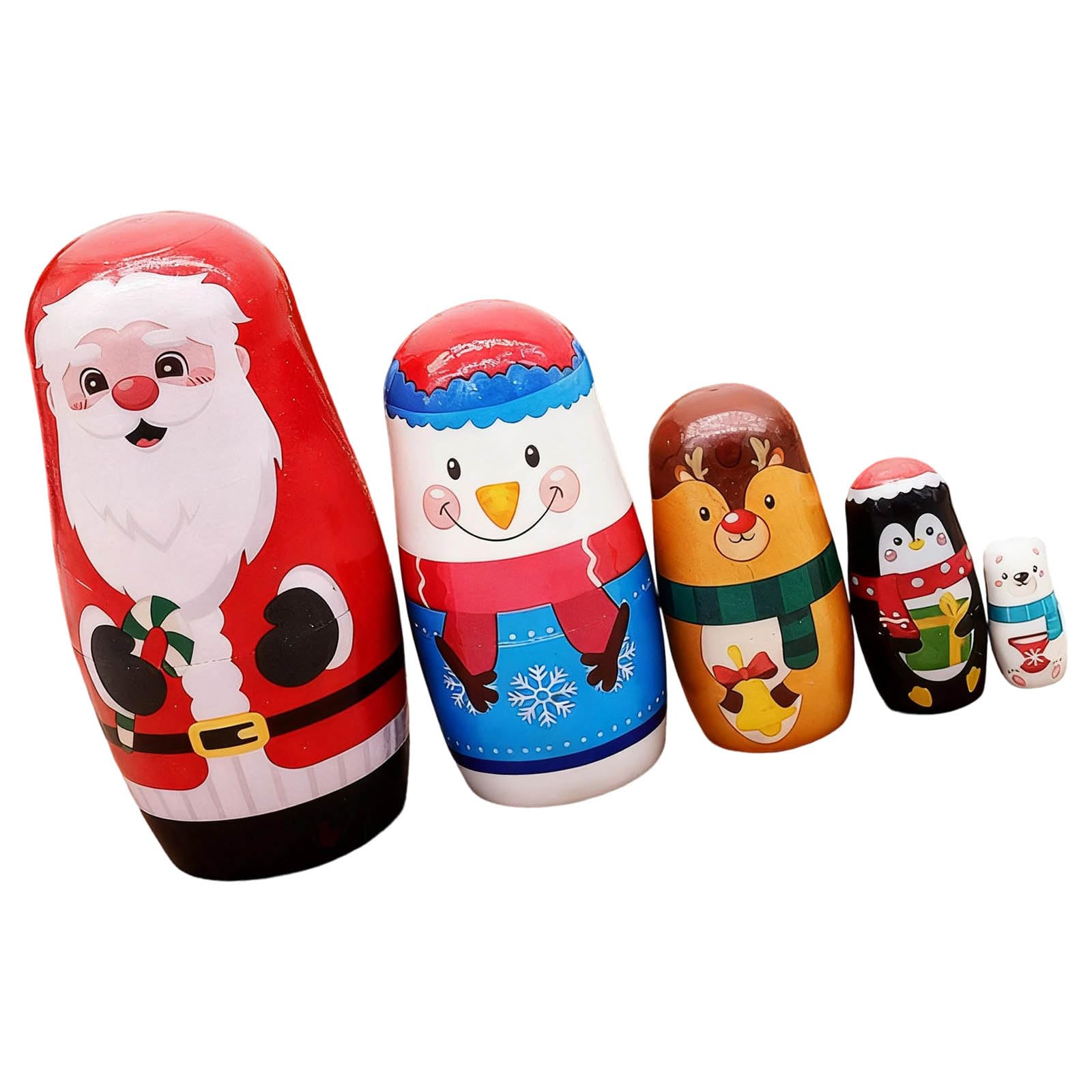 ロシア製 マトリョーシカ クリスマス サンタ Amazon.co.jp: ロシアのマトリョーシカ人形 5 個セット 手描きの