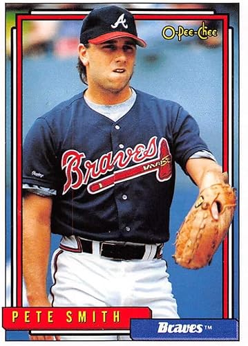 1992 O-Pee-Chee Baseball #226 Pete Smith Atlanta Braves Official Bilingual MLB Trading Card That Parallels the 1992 Topps Set
