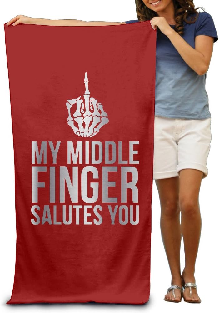 Squelette doigt d'honneur 80 cm 129,5 cm Serviette de plage Amazon.fr