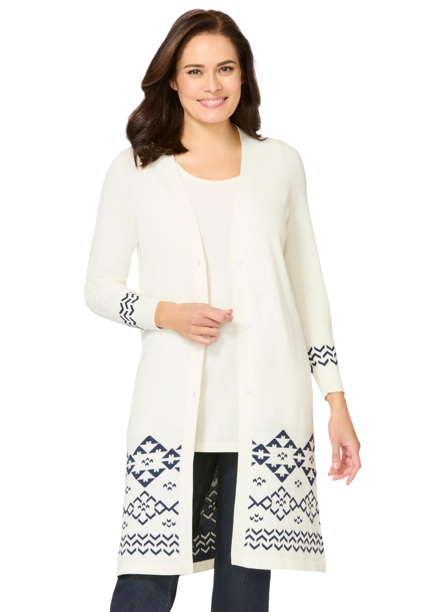 Woman Within Plus Size Perfect Cotton Duster