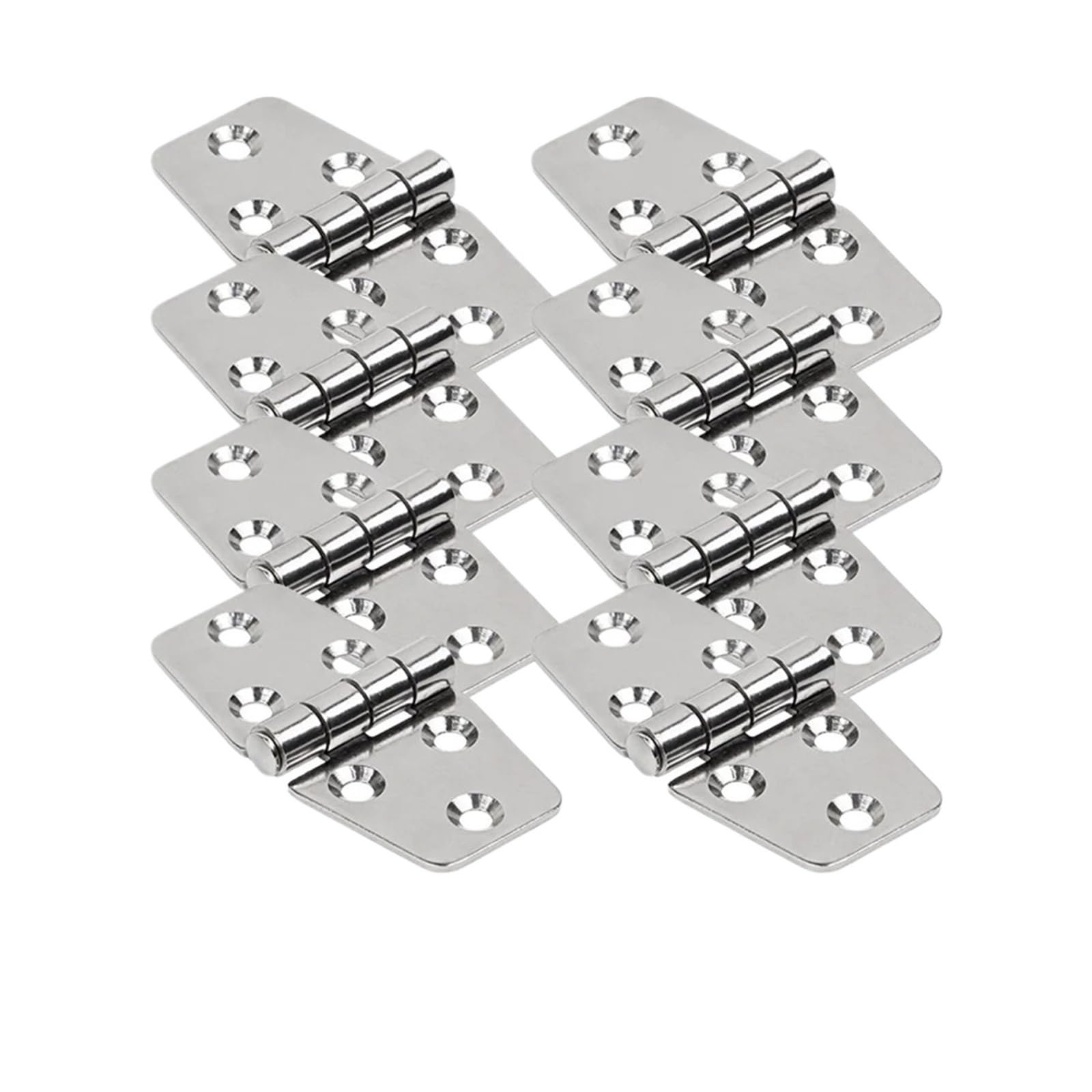 HKVTVCYPYA 8Pcs 76 * 38mm Door Hinges Marine Grade Stainless Steel Hinge for Boat Window Hardware