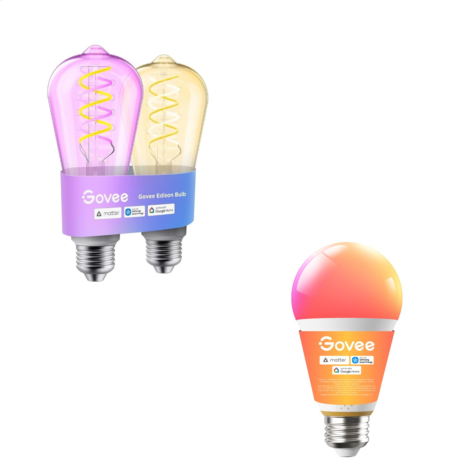 Govee Smart Edison Glühbirne und High-Lumen A21 LED Lampe im Bundle