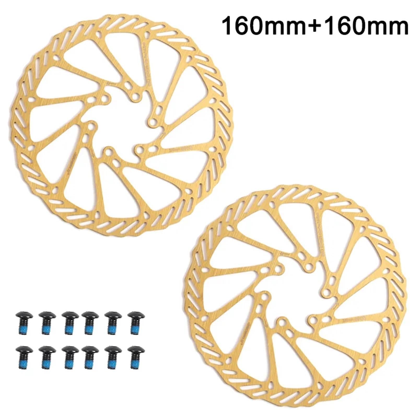 Rotores de freno de disco hidráulicos para bicicleta de montaña, de acero inoxidable de alta resistencia, G3/HS1, 160/180 mm, 6 orificios, 2 unidades Discos de freno para moto