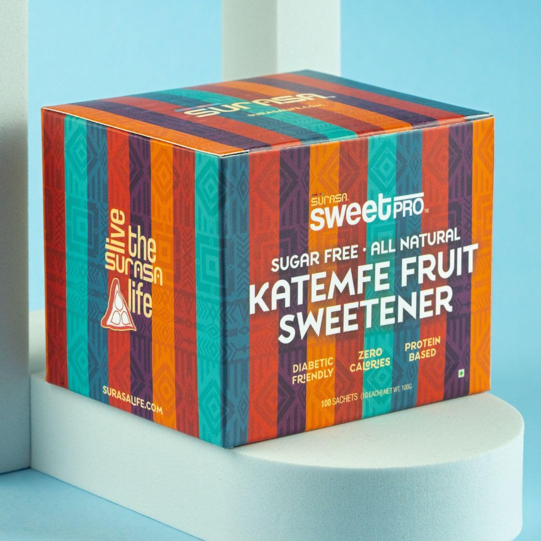 Surasa SweetPro, 100 sachets | World's first Thaumatin-based sweetener | Zero Calories | Protein-based sweetener | Diabetic Friendly