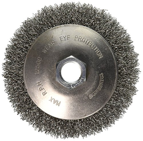 Image of Eazypower 88101 4 inch Crimp Fine Wire Beveled Brush with 5 /8 inch-11 inch Arbor (1-Pack)