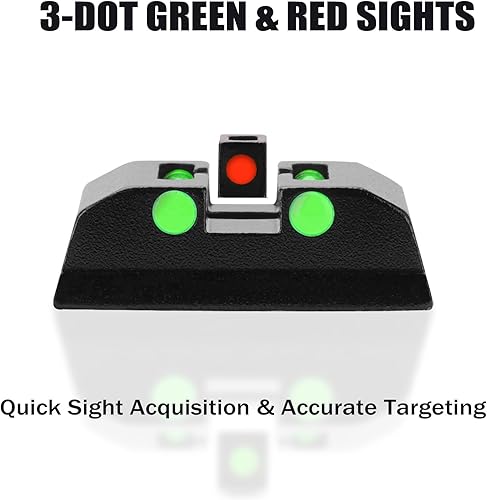 Miniatura 4 de AGGXPF Miras de fibra óptica rojoverde para pistola Taurus G2C, G2S, G3 sin PT111 G2, PT140 G2, 709, 740, TX22 NO TRITIUM con herramientas de montaje