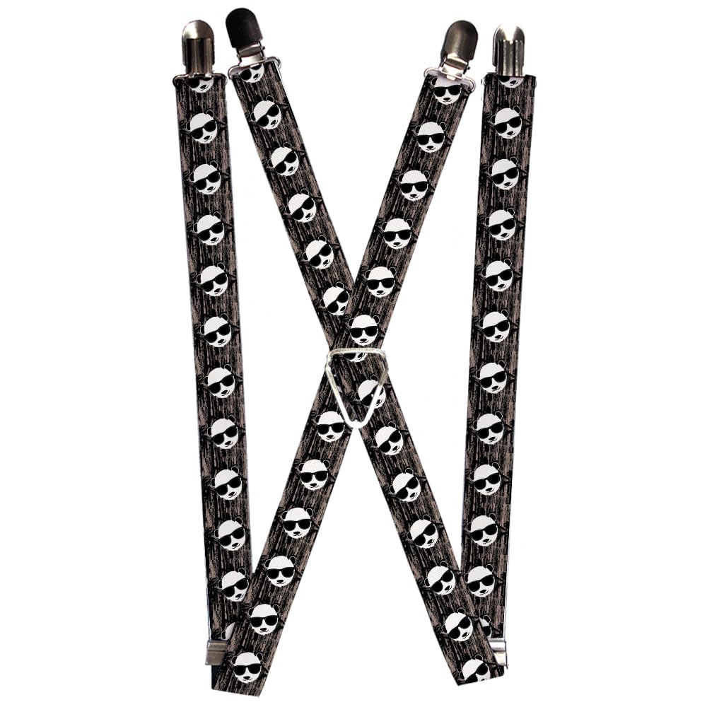 Tirantes de panda con gafas Buckle-Down de 1 pulgada divertidos 4