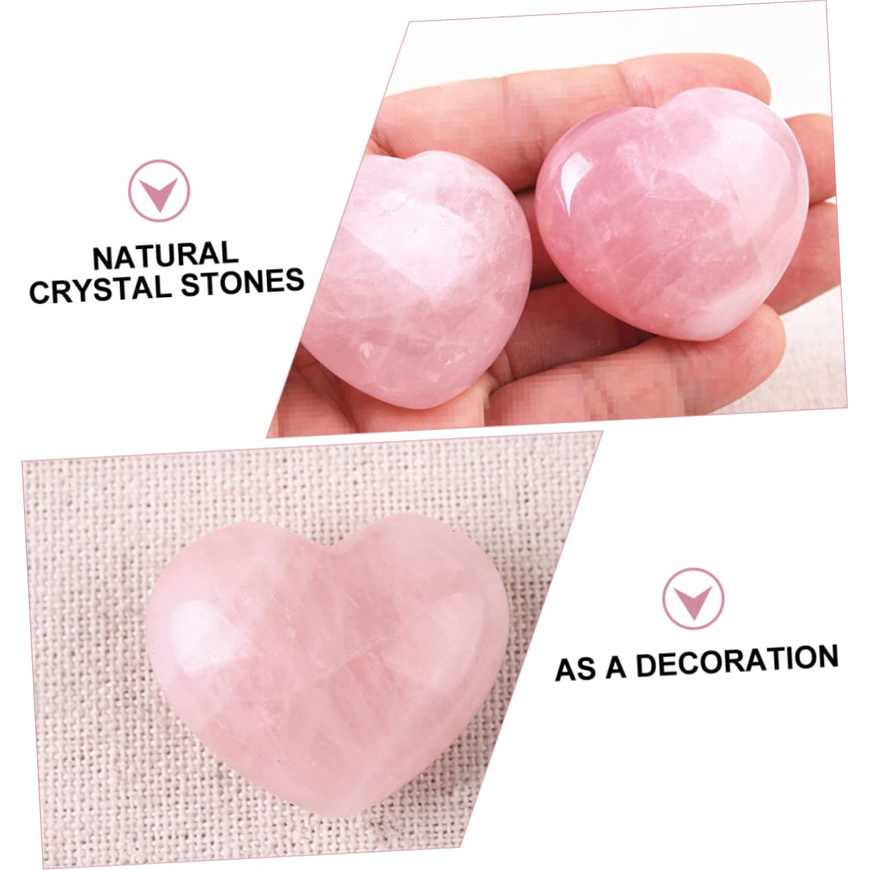 Ipetboom 18pezzi Pietre Cuore Naturali Per Bilanciamento Chakra Decorazioni Cristallo Per Guarigione e Per e Occasioni Speciali