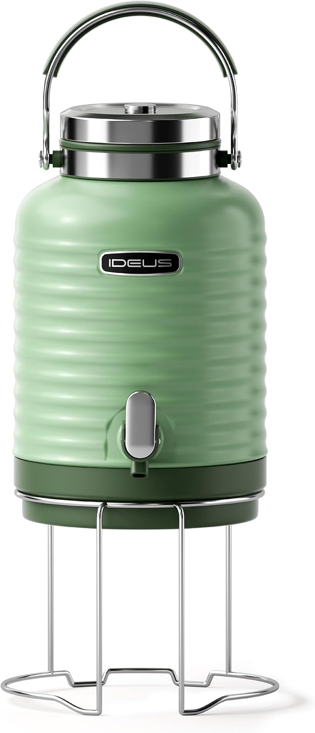 IDEUS Insulated Beverage Dispenser 1.4gal, Drink Container Ivy B-type