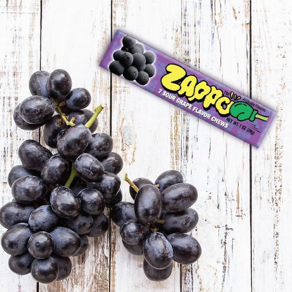 Image of Zappo Sour Flavored Chews Packs (6 Pack, Grape)