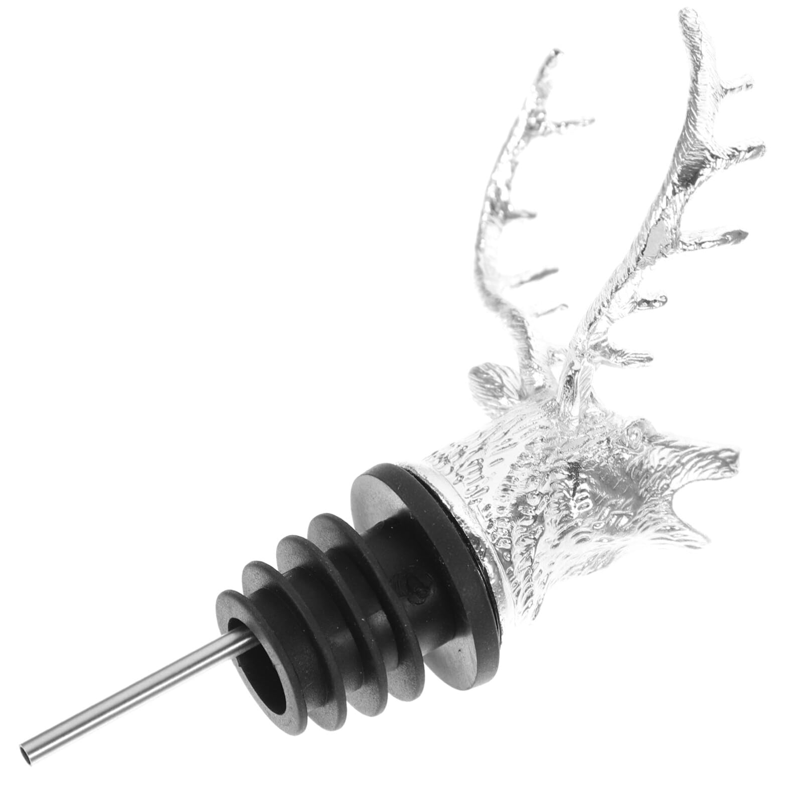 Cabilock Christmas Bottle Pourer Animal Wine Pourer Deer Head Wine Pourer Aerator Stag Bottle Pourers Stopper Pourers with Tapered Spout for Wine Oil Vinegar Liquid Wine Cork