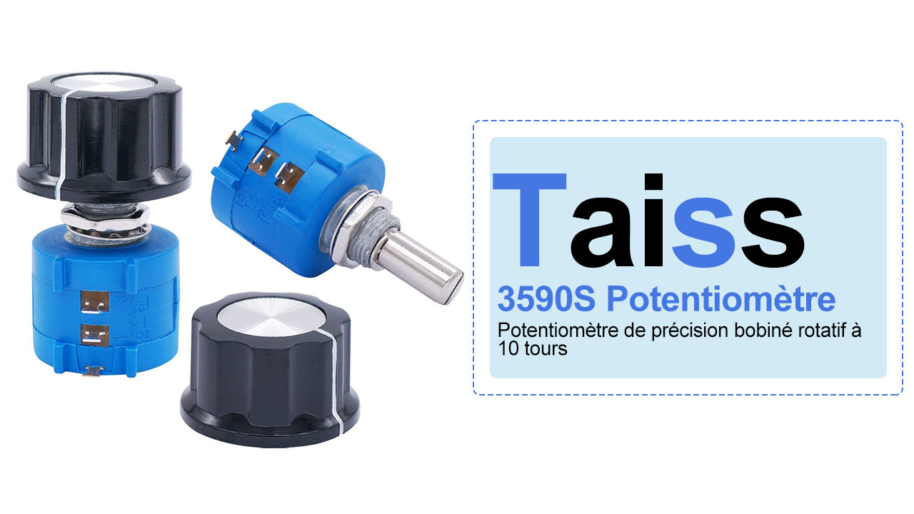 Potentiomètre 1K Ohm Taiss 3590S - 10 Tours Précision - Bobiné Avec Cadran Comptage