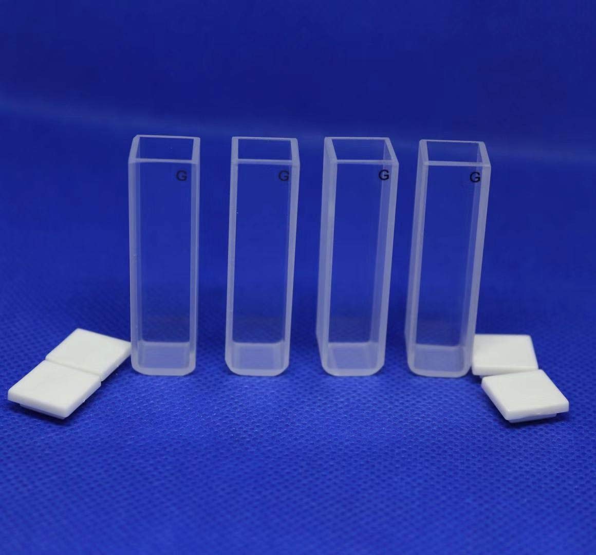 LAB4US Standard Glass Cuvette for (4pcs) Spectrophotometer Glass cuvettes Cells 10mm pathlegnth