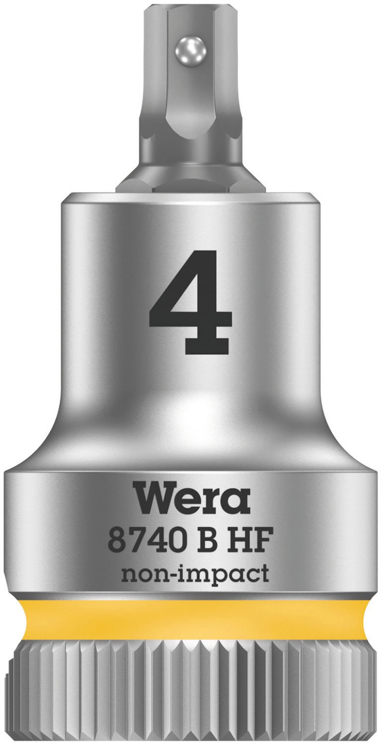 Wera 8740 B HF Zyklop 3/8" Drive Hexagon Socket Bit Metric 3/8" 4mm