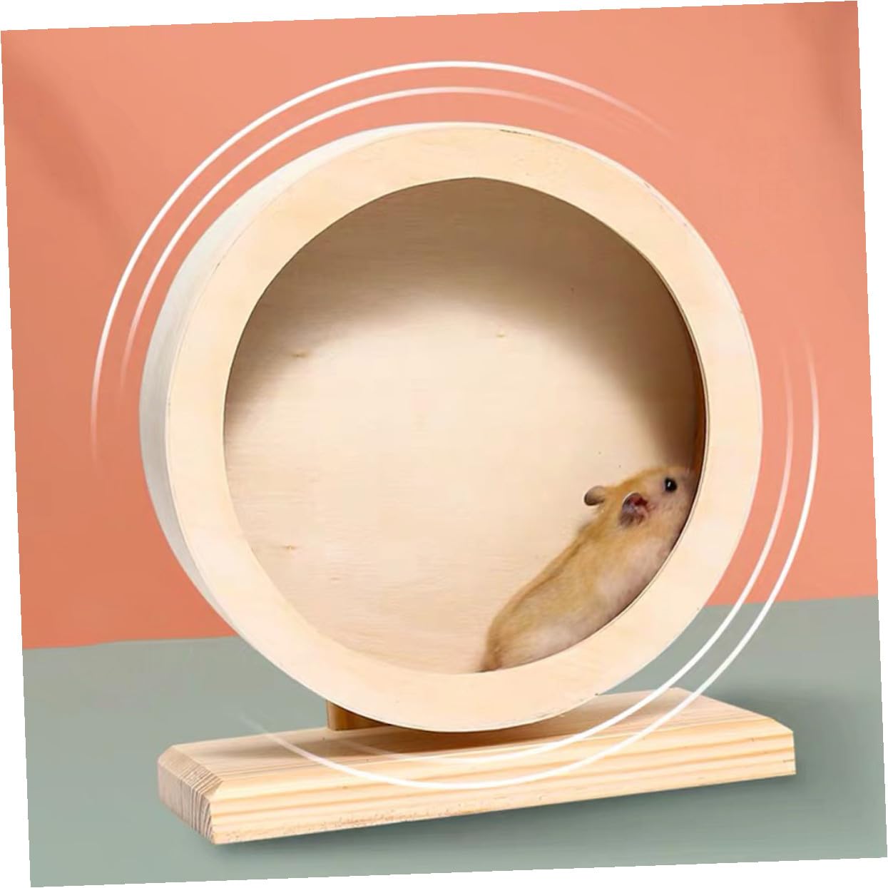 Hamster Laufrad mit Geräuschloser Funktion und Stabilem Ständer Leises Kleintier Sportspielzeug für Hamster und Andere Kleine Haustiere