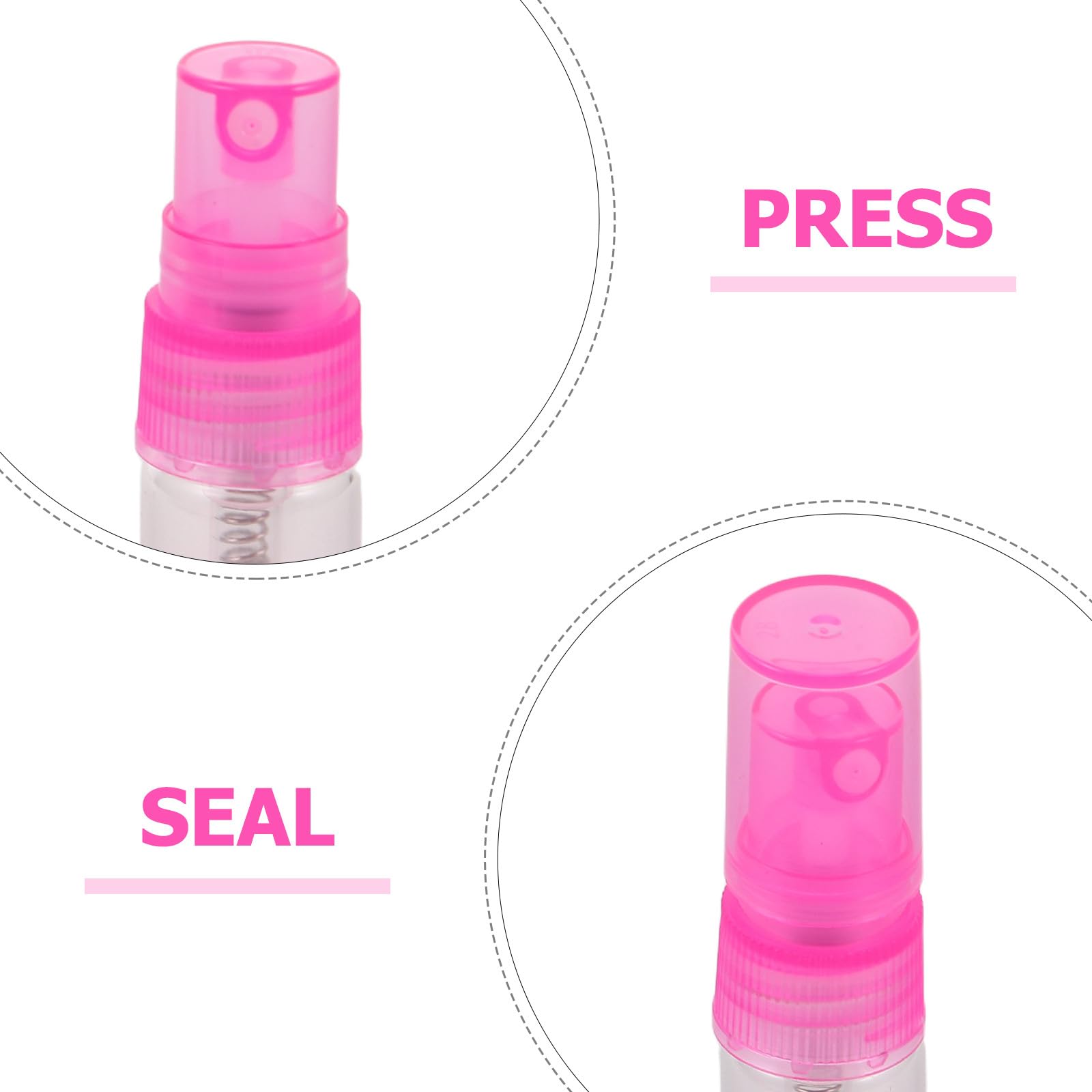 OUNONA 30 szklanych butelek na próbki perfum: 5 ml miniaturowe fiolki z rozpylaczem do torebki podróżnej - pusty, wielokrotnego użytku atomizer do perfum dla kobiet, dziewcząt i mężczyzn