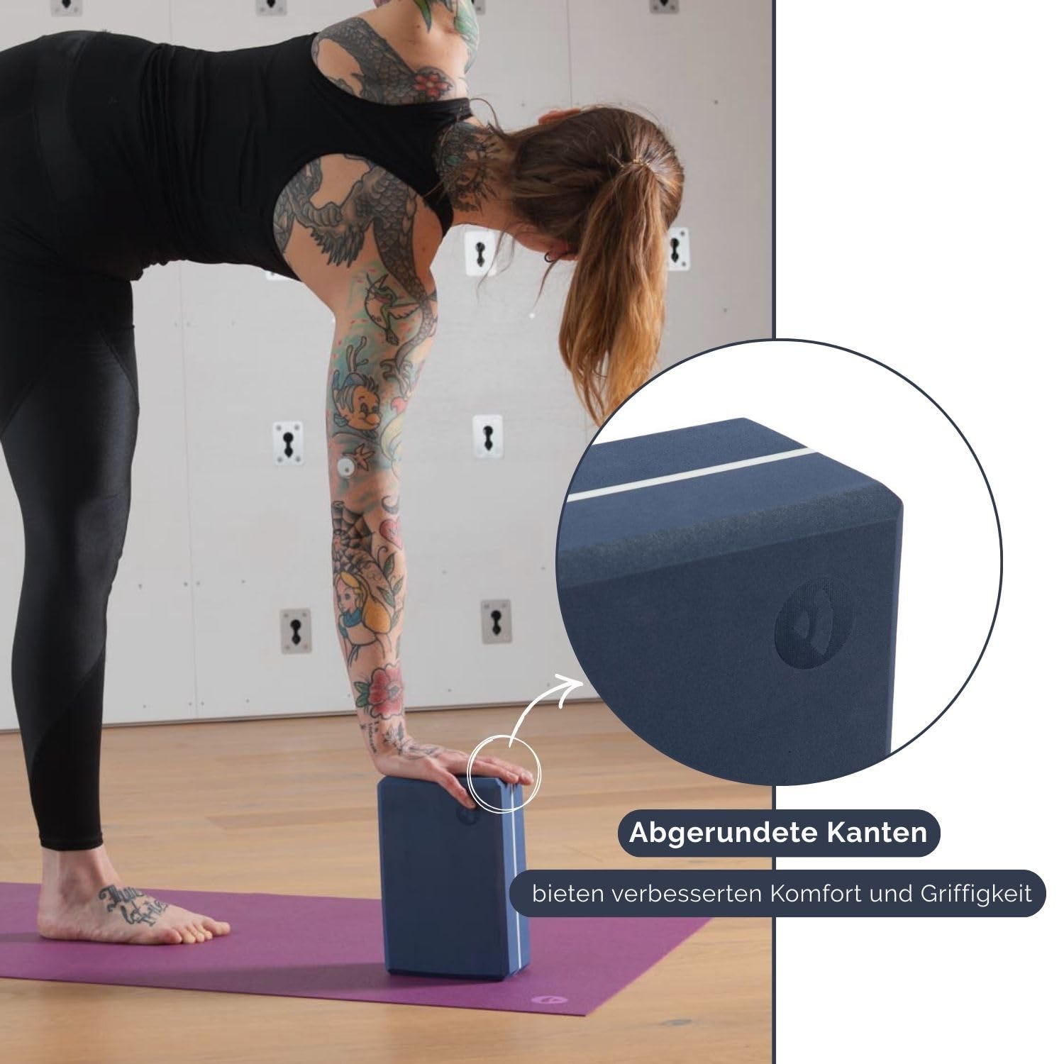 Bodhi ASANA Brick | Yogablock aus EVA Schaumstoff | Hilfsmittel für Anfänger & Fortgeschrittene | Trainingszubehör für Yoga, Pilates & Meditation | Praktisches Equipment für Iyengar Yoga