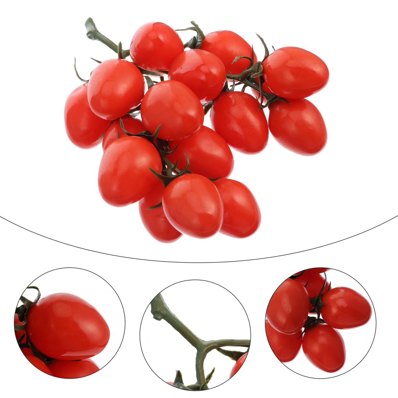 Amosfun Frutas artificiales artificiales para decoración del hogar, decoración para fiestas, decoración de fiestas, guirnalda de tomate falso, naranja, tulipán, tomate artificial, fruta artificial