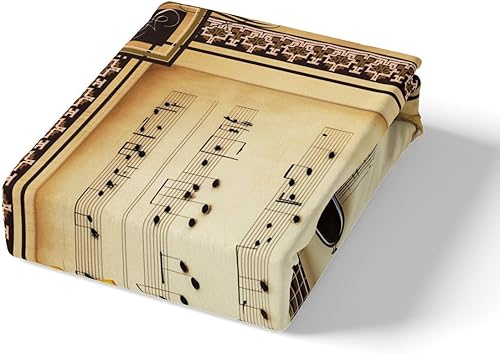 Miniatura 6 de Castle Fairy Juego de funda de edredón musical rústica, tamaño individual, funda de edredón reversible con estampado de instrumentos de guitarra