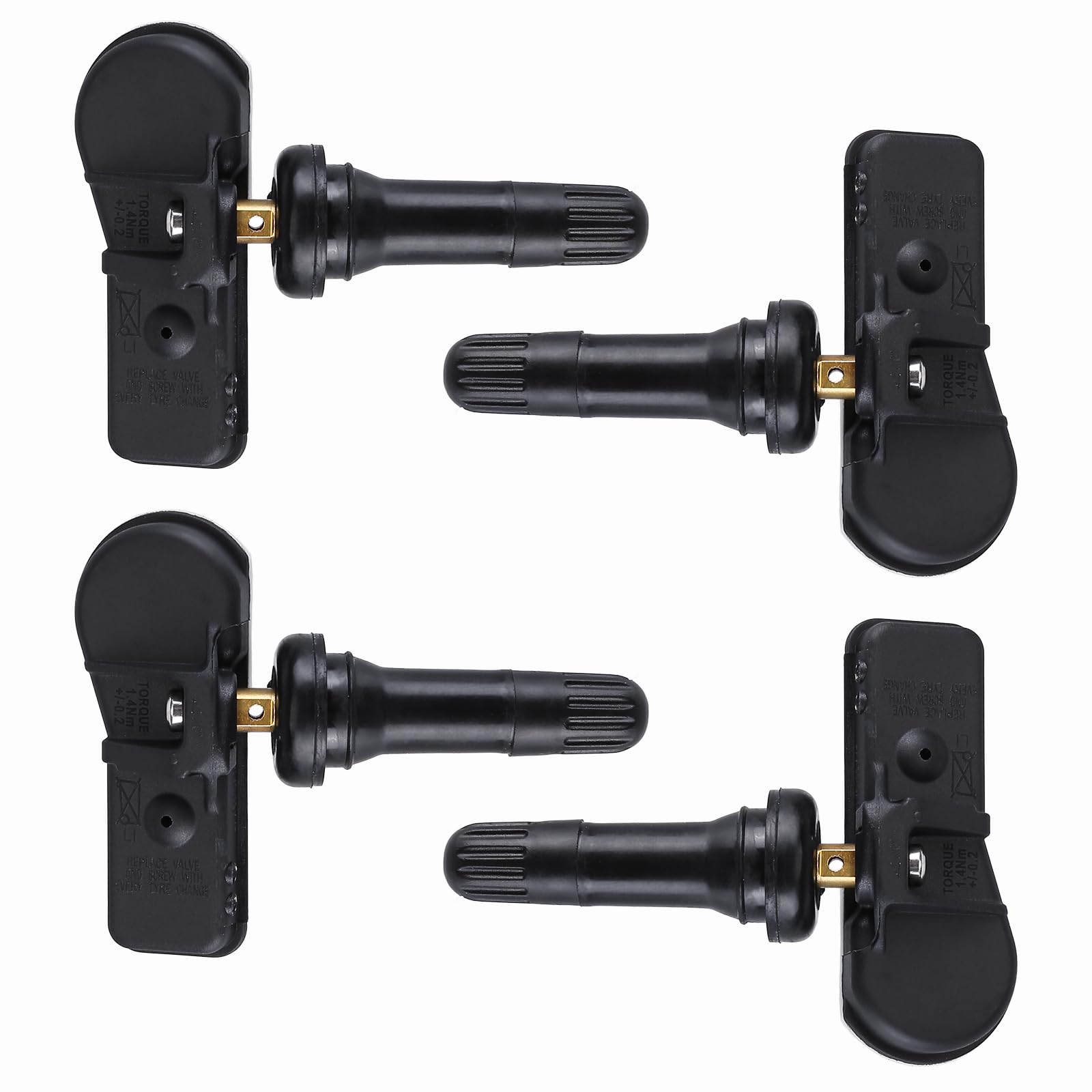 4PCS Radsensor vorne und hinten Reifendrucksensor Kompatibel für Hyundai i20 iX35 Santa Fe Sonata VII Tucson RDKS RDK Sensor Reifendruckkontrollsystemor TPM226 TXS152 52933C1100 52933C8000