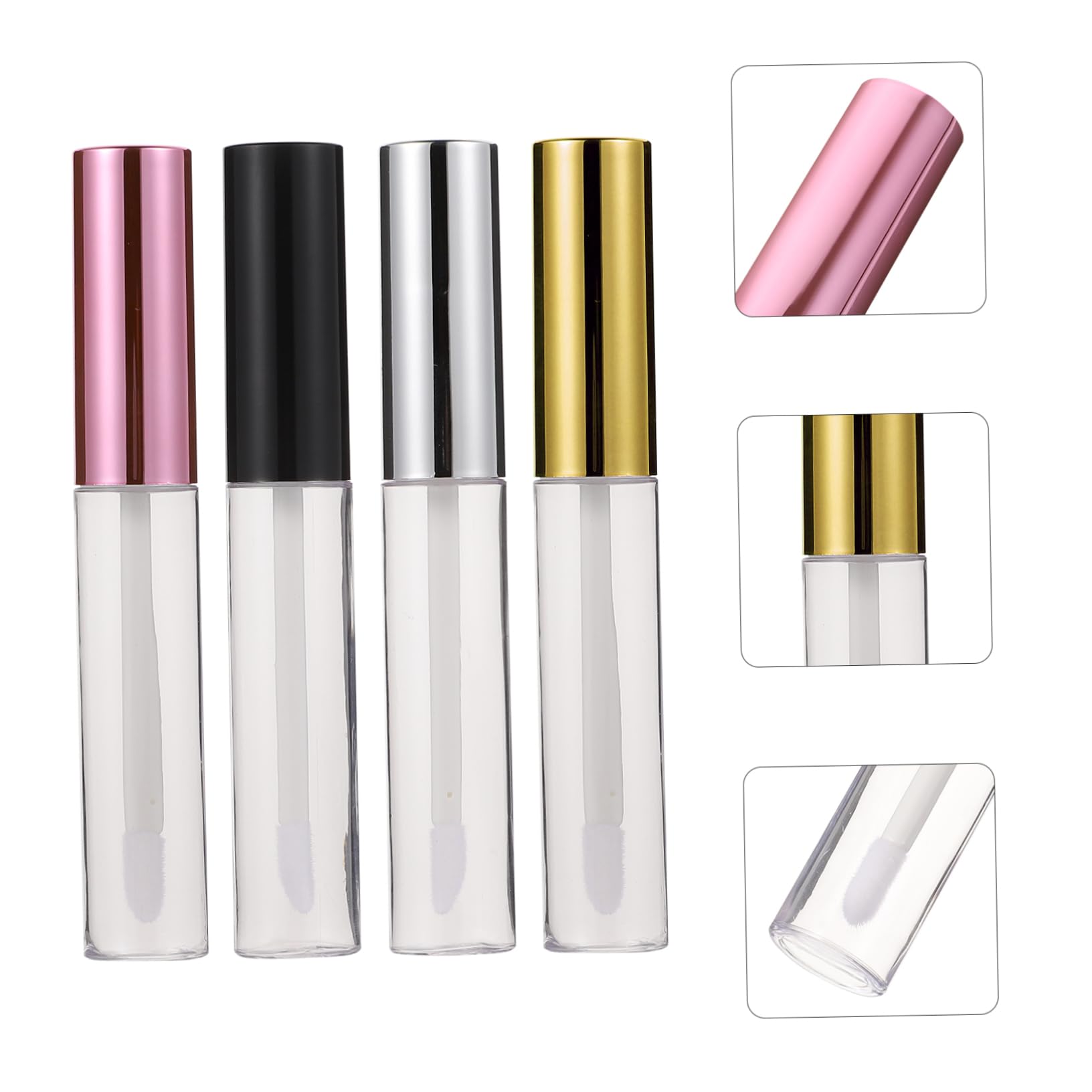 Tubi per Gloss Labbra da Viaggio 10ml in Abs, 40 Pezzi | Testina a Pennello, Forma Originale, per Lip Gloss e Ombretto, da Portare in Borsa