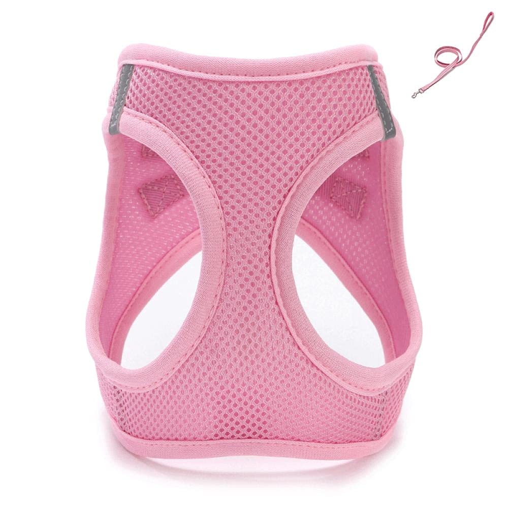 Set di guinzagli rosa for cani, guinzaglio for gatti, imbracatura regolabile, guinzaglio for passeggiate, guinzaglio for cuccioli, collare e pettorina,Pettorina per cani(XL)