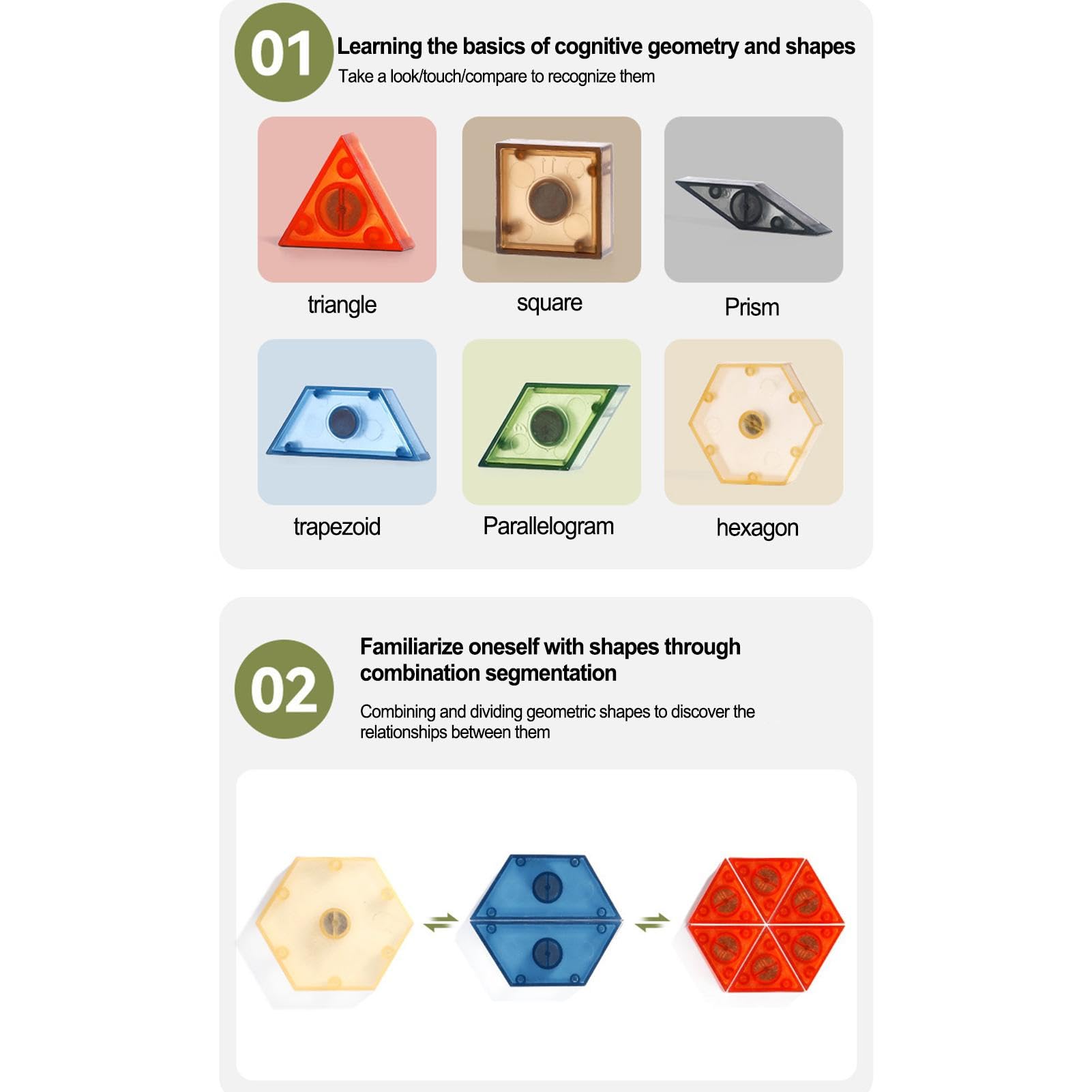 Bloques de magnéticos, Juego de geométrico