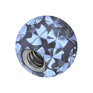 PIERCINGLINE Universelle Schraubkugel | KRISTALLE + EPOXY | Piercing Aufsätze Kugel Ersatz | Farb & Größenauswahl