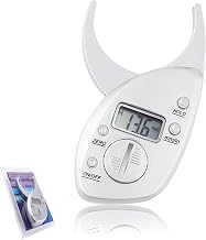 TEKCOPLUS Portable Skin Fat Caliper Tester mm inch LCD Screen Athletic Women/Men Body Tools Monitoring Kit Handheld Body Fat Caliper