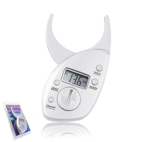 Portable Skin Fat Caliper Tester mm inch LCD Screen Athletic Women/Men Body Tools Monitoring Kit Handheld Body Fat Caliper