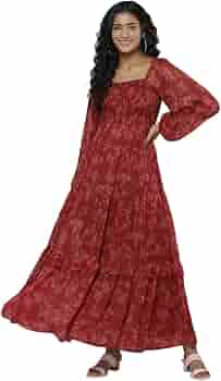 femella maxi dress Deep Red Floral Print Wrap Maxi Dress