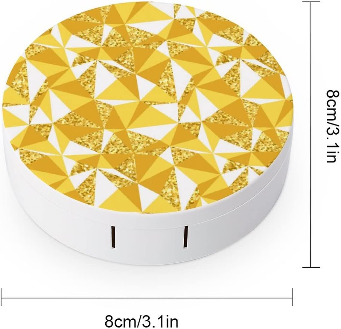 Abstract Geometric with Gold Travel Contact Lens Case Kit Portable Contact Lens Box Soak Storage Kit with Mirror : Health & Household