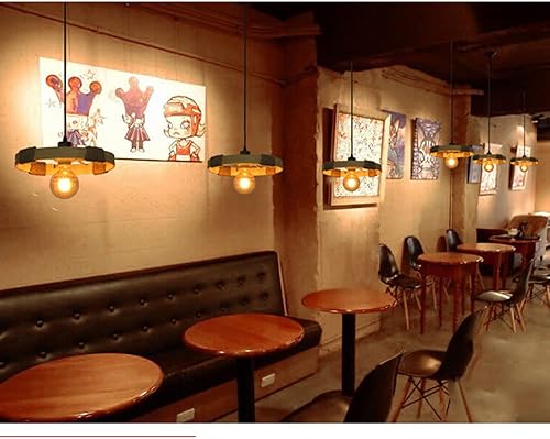 Miniatura 10 de chandelier , Retro Farmhouse Chandelier Creative Art Bar Loft Single Head Pendant Light Circular Hemp Rope and Bamboo Ceiling Light 1-Light