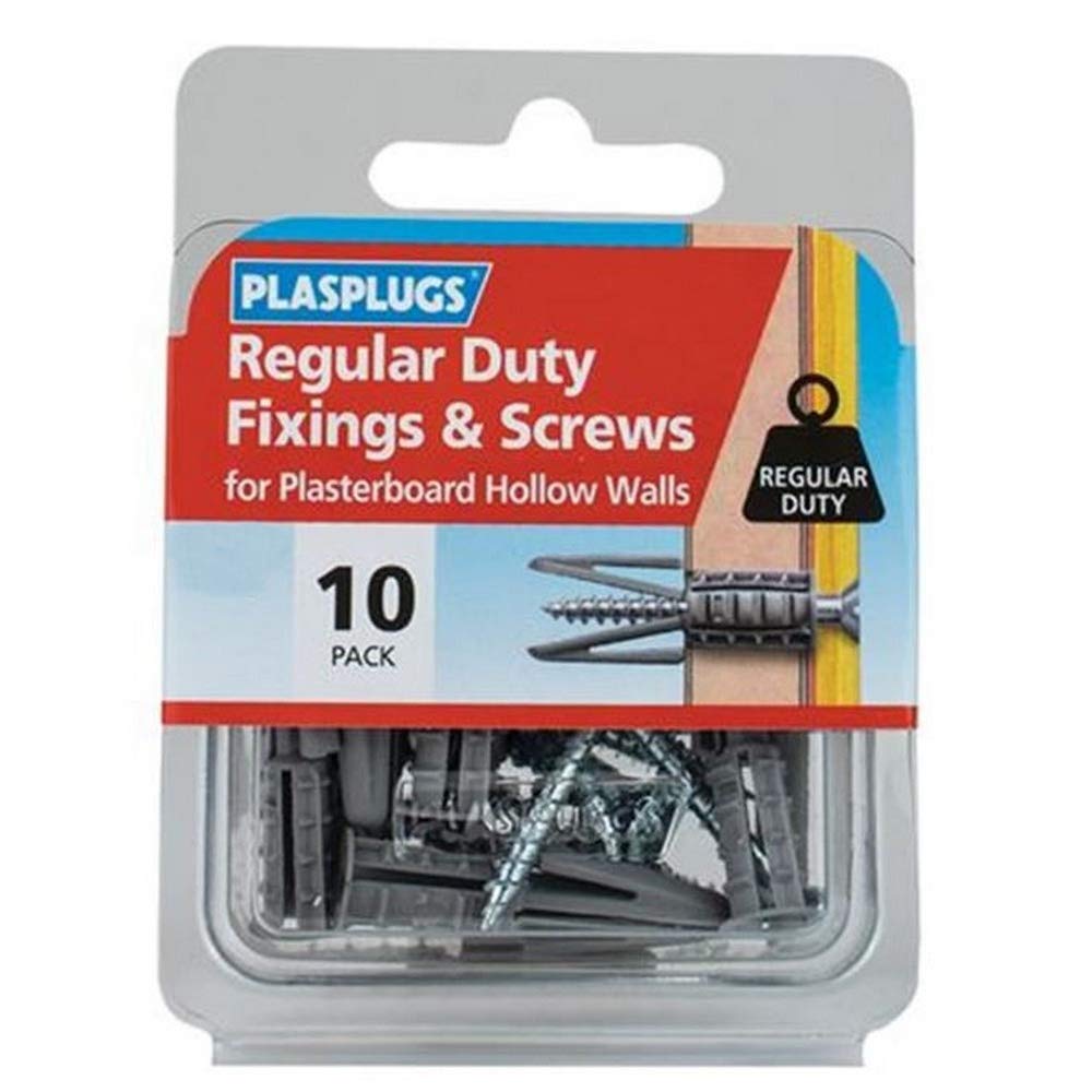 PLASPLUG 10 RD PLASTERBOARD FIXINGS & SCREWS